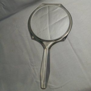 Vintage Fuller Brush Company Beveled Magnified Two-Sided Clear Lucite Mirror